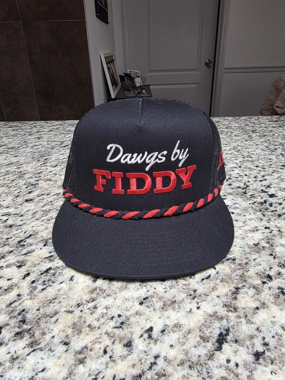 Dawgs by Black and Red Snapback Trucker Hat